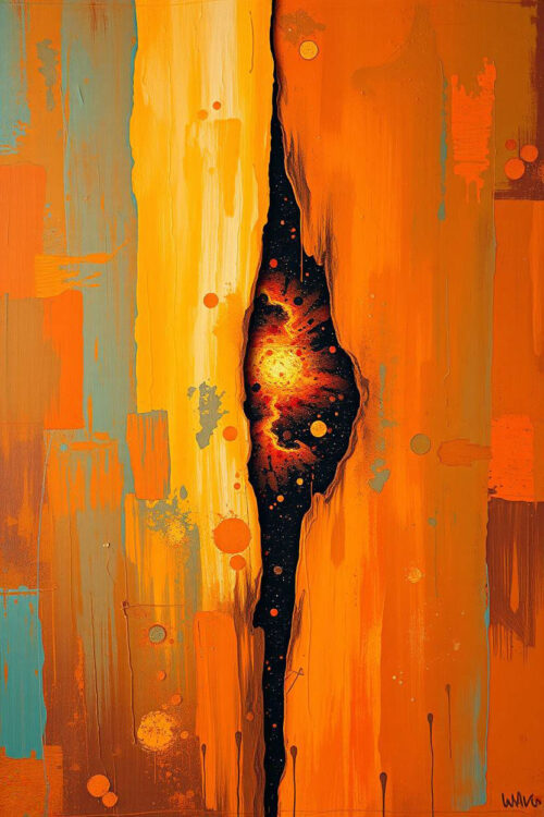 Shuttered Universe – Abstract Cosmic Acrylic Wall Art