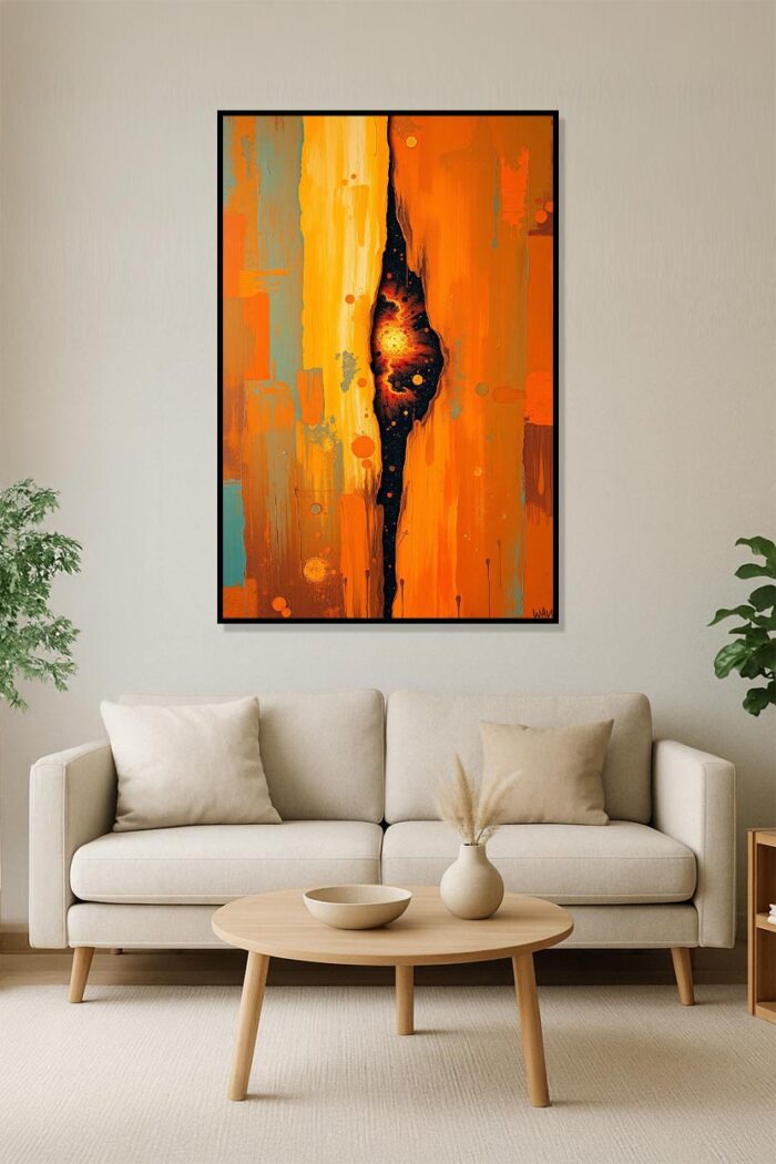 Shuttered Universe – Abstract Cosmic Acrylic Wall Art - Image 2