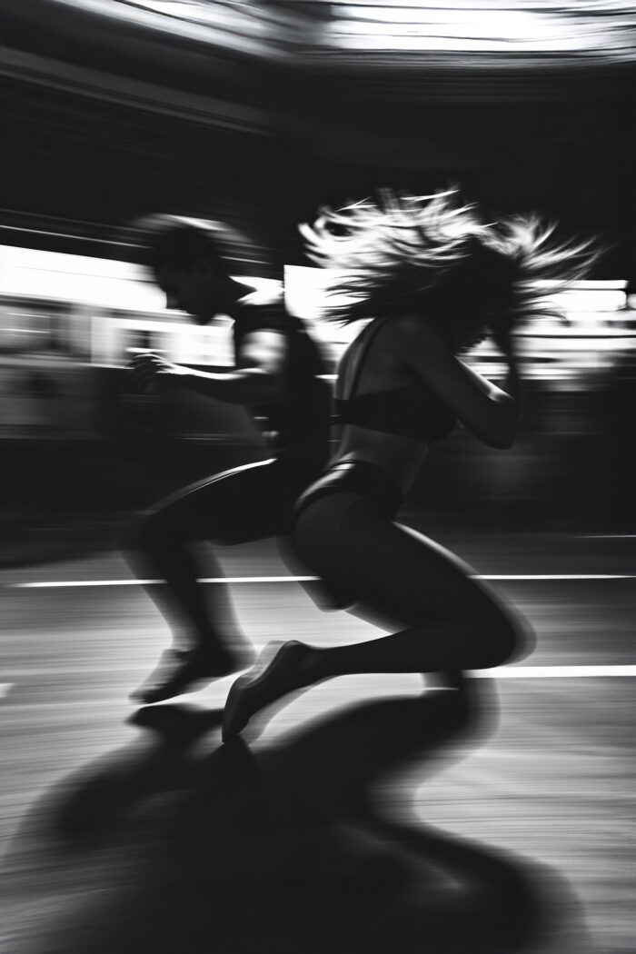 Aroused by Speed and Shadow. Chasing Desire – Black & White Motion Art of Bare Velocity - Image 2