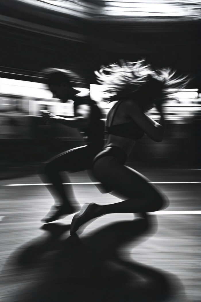 Aroused by Speed and Shadow. Chasing Desire – Black & White Motion Art of Bare Velocity - Image 2