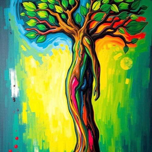 Tree of Life – Abstract Human Nature Fusion Poster picture