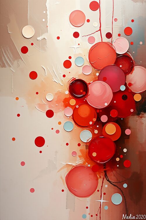 Circles in Bloom – Abstract Geometric Color Burst Poster picture