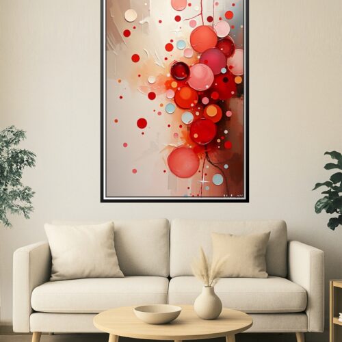Circles in Bloom – Abstract Geometric Color Burst Poster picture