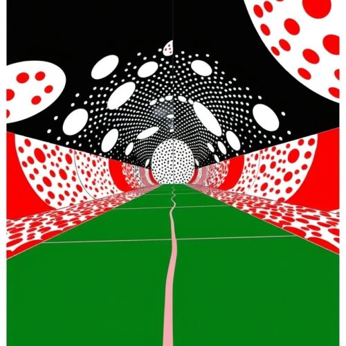 Dot Dimension – Psychedelic Pop Tunnel Art Poster picture