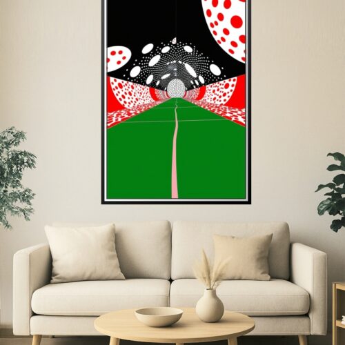 Dot Dimension – Psychedelic Pop Tunnel Art Poster picture