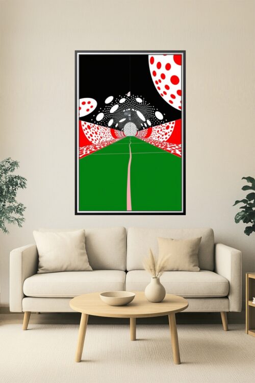 Dot Dimension – Psychedelic Pop Tunnel Art Poster picture