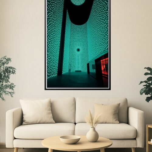 Infinity Vault – Futuristic Light Chamber Art Poster picture