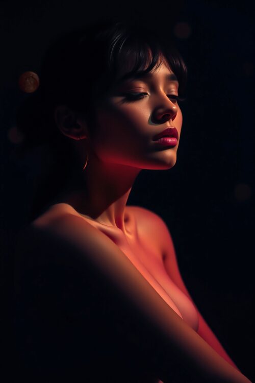 Ember Muse – Sensual Minimalist Portrait Poster picture