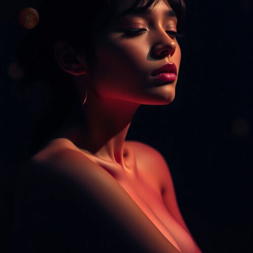 Ember Muse – Sensual Minimalist Portrait Poster picture