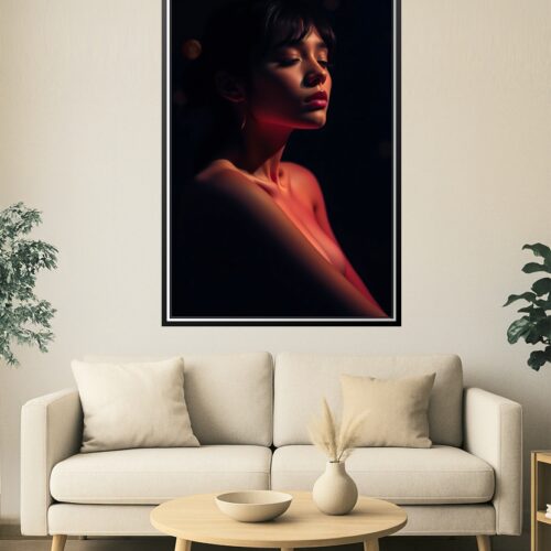 Ember Muse – Sensual Minimalist Portrait Poster picture
