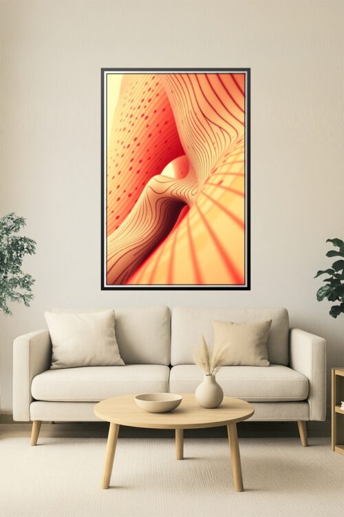 Sensual Curves – Abstract Flowing Line Art Poster picture