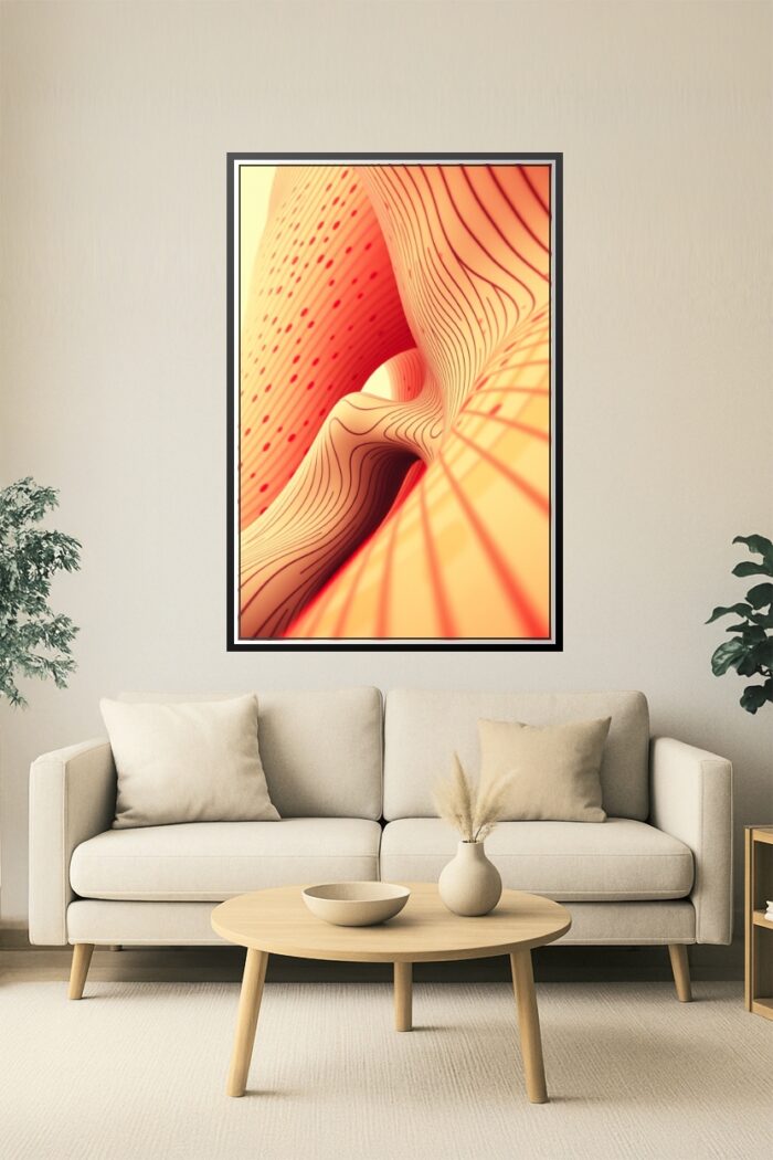 Sensual Curves – Abstract Flowing Line Art Poster picture
