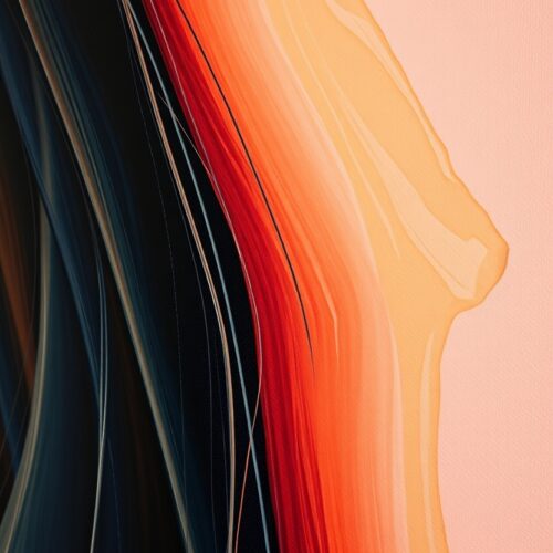 Sensual Flow – Abstract Female Silhouette in Motion Poster picture