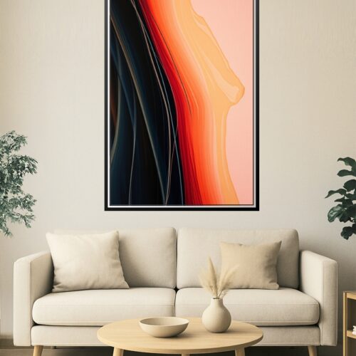 Sensual Flow – Abstract Female Silhouette in Motion Poster picture