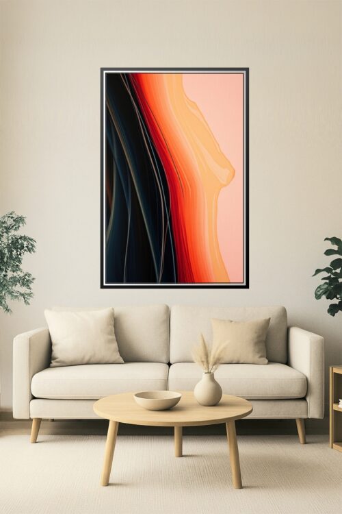 Sensual Flow – Abstract Female Silhouette in Motion Poster picture