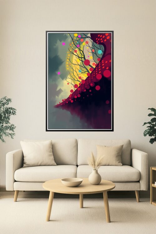 Surreal Branches – Colorful Abstract Dreamscape Poster picture