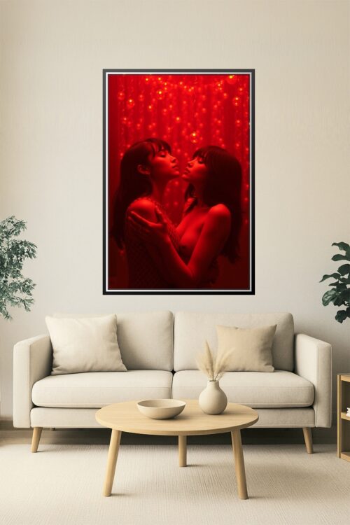 Red Desire – Erotic Mirror Embrace Poster picture