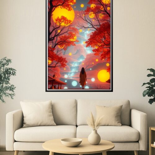 Dreamfall Grove – Surreal Fantasy Landscape Poster picture