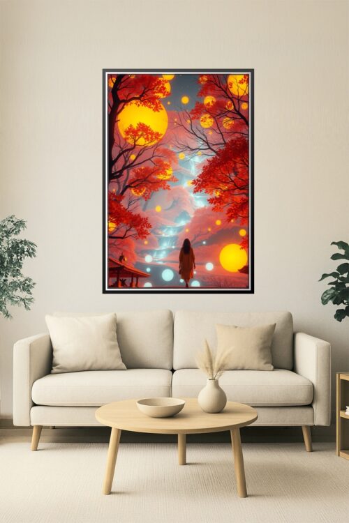 Dreamfall Grove – Surreal Fantasy Landscape Poster picture