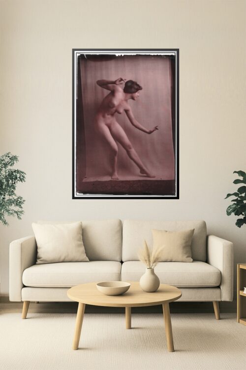 Vintage Nude Study Poster – Artistic Female Figure Fine Art Print, Early 20th Century Aesthetic picture