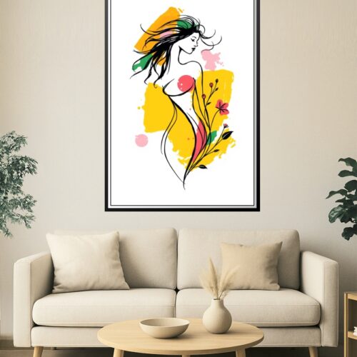 Floral Muse – Minimalist Feminine Line Art Poster picture