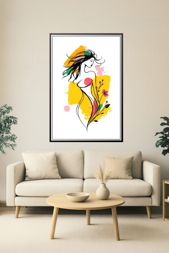 Floral Muse – Minimalist Feminine Line Art Poster picture