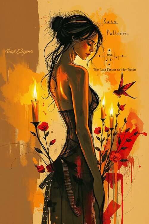 Dark Elegance – The Last Ember of Her Reign Art Poster picture