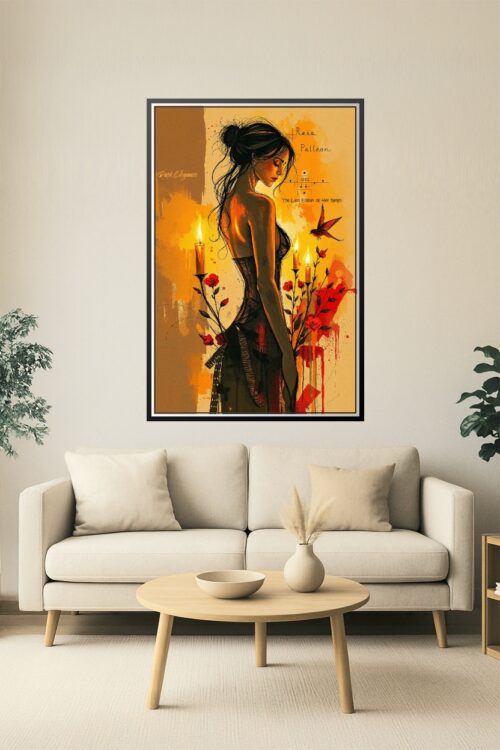 Dark Elegance – The Last Ember of Her Reign Art Poster picture