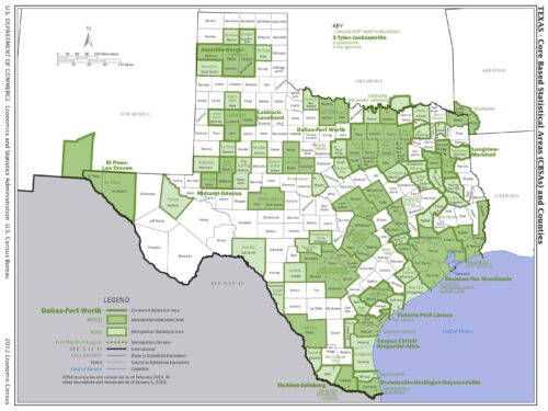 Texas Core Based Statistical Areas Map Poster – Detailed County & Metro Region Overview picture