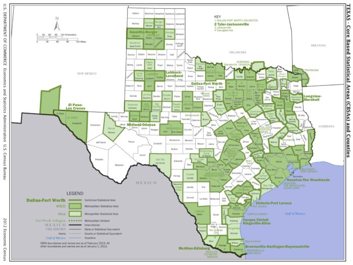 Texas Core Based Statistical Areas Map Poster – Detailed County & Metro Region Overview picture