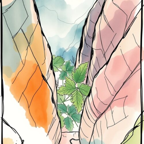 Canyon Breeze – Abstract Nature Landscape Art Poster picture