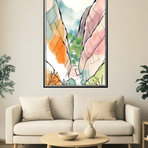 Canyon Breeze – Abstract Nature Landscape Art Poster picture