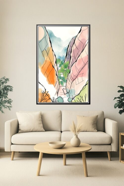 Canyon Breeze – Abstract Nature Landscape Art Poster picture