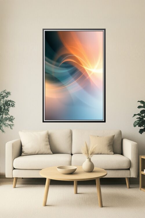 Aurora Flow – Abstract Light Swirl Art Poster picture