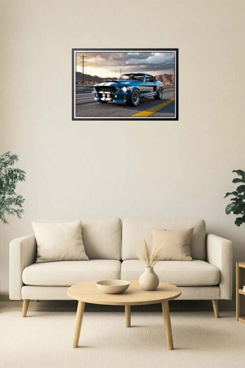 1967 Shelby GT500 Mustang Poster – Classic American Muscle Car Wall Art picture