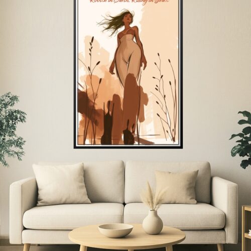 Rooted in Earth, Rising in Grace – Minimalist Feminine Nature Art Poster picture