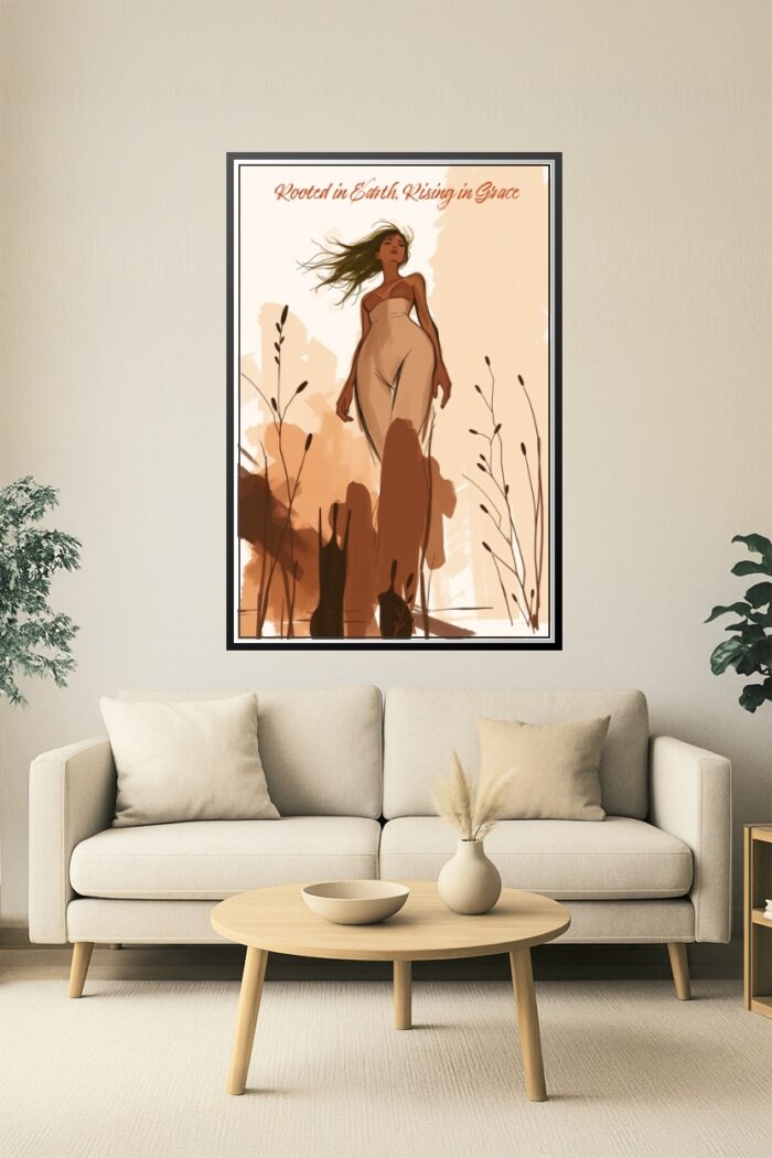 Rooted in Earth, Rising in Grace – Minimalist Feminine Nature Art Poster picture