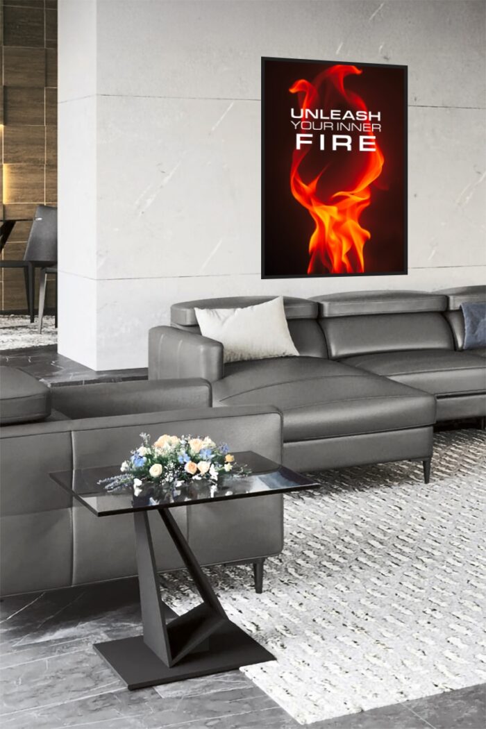 Unleash Your Inner Fire – Motivational Flame Art Poster picture