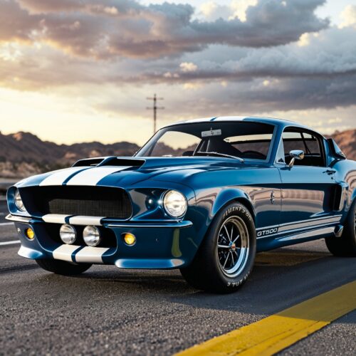 1967 Shelby GT500 Mustang Poster – Classic American Muscle Car Wall Art picture