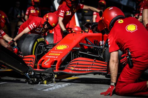 Ferrari F1 Pit Stop Poster – High-Speed Formula 1 Action Wall Art | Motorsport Racing Decor picture
