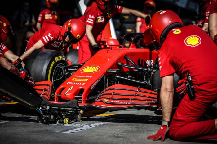 Ferrari F1 Pit Stop Poster – High-Speed Formula 1 Action Wall Art | Motorsport Racing Decor picture