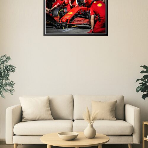 Ferrari F1 Pit Stop Poster – High-Speed Formula 1 Action Wall Art | Motorsport Racing Decor picture