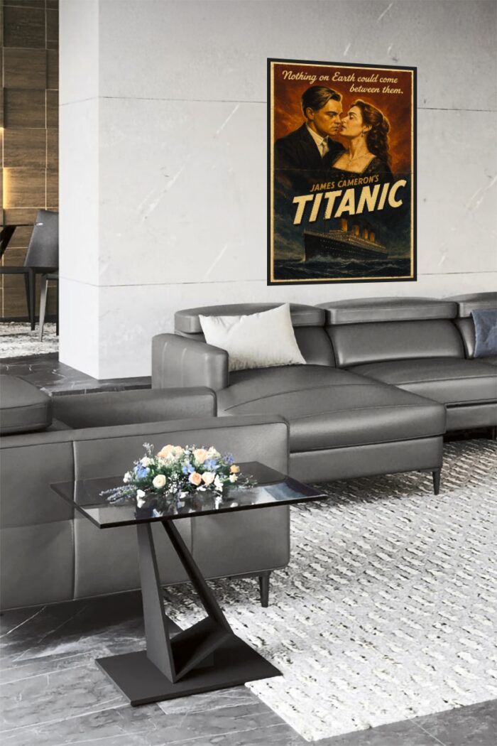 Titanic Movie Vintage Poster – Iconic Romance Artwork, James Cameron's Classic picture