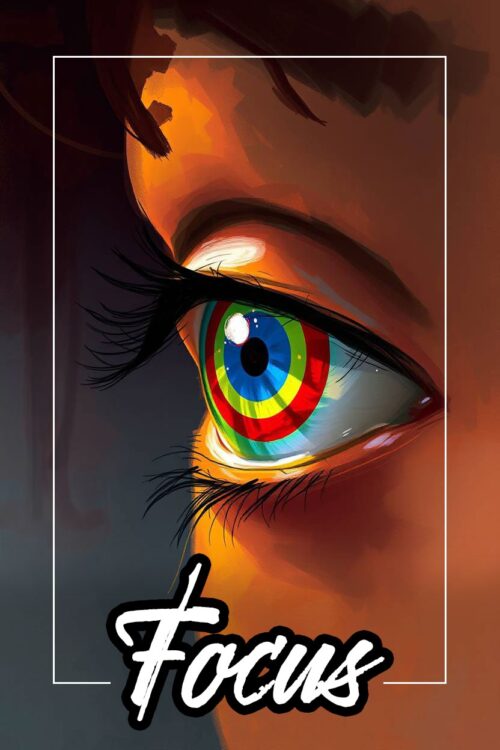 Focus Eye Art Poster – Vibrant Digital Artwork for Motivation and Mindfulness picture