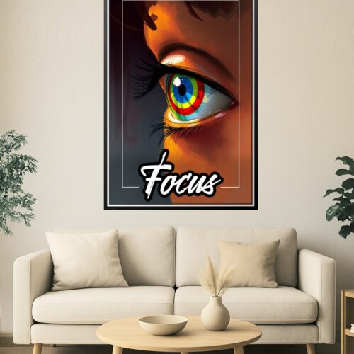 Focus Eye Art Poster – Vibrant Digital Artwork for Motivation and Mindfulness picture