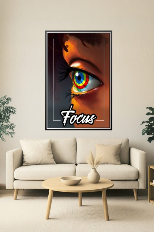 Focus Eye Art Poster – Vibrant Digital Artwork for Motivation and Mindfulness picture
