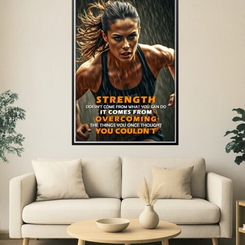 Strength Motivational Poster – Powerful Fitness Wall Art for Determination picture