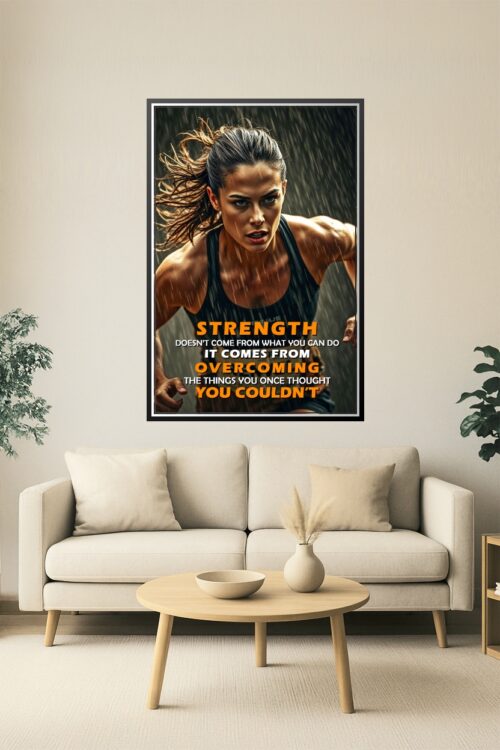 Strength Motivational Poster – Powerful Fitness Wall Art for Determination picture