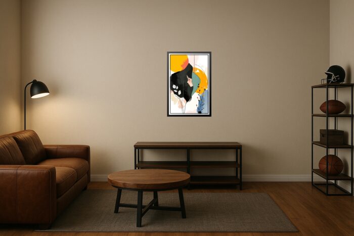 Abstract Woman Portrait Poster – Modern Minimalist Art with Botanical Elements picture