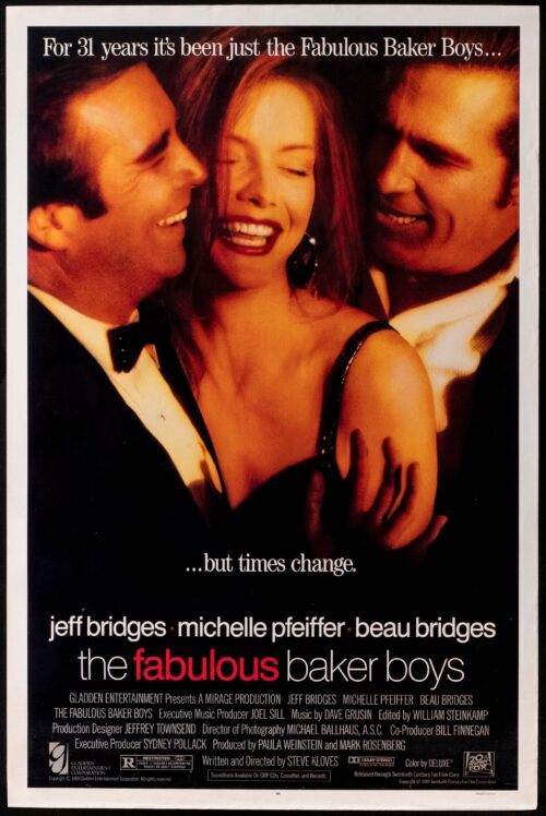 The Fabulous Baker Boys Movie Poster Reproduction – 1989 Classic Drama Retro Wall Art picture